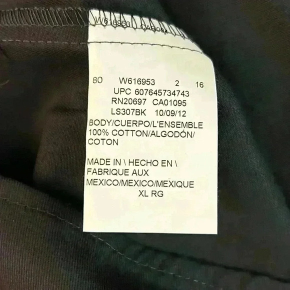 Men’s Dickies Black Short Sleeved Workwear Shirt Green Logo size XL - Picture 5 of 6